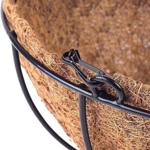 NEW 3 Pack 10" Metal Hanging Flower Pots Hanging Planters Plant Basket - Picture 6 of 9